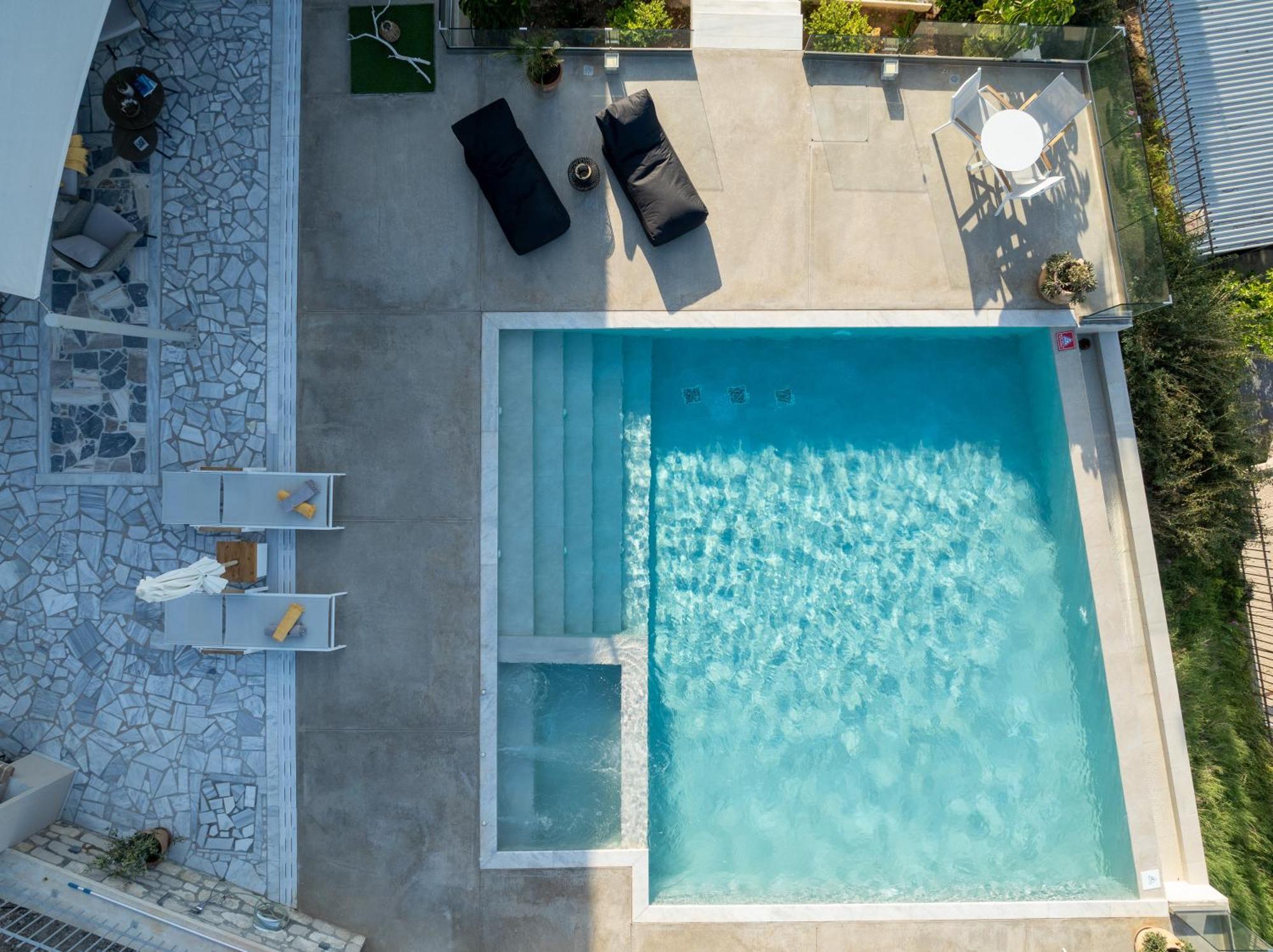 Amazing View Villa Aliki With Infinity Pool & Spa Ligaria  Bagian luar foto