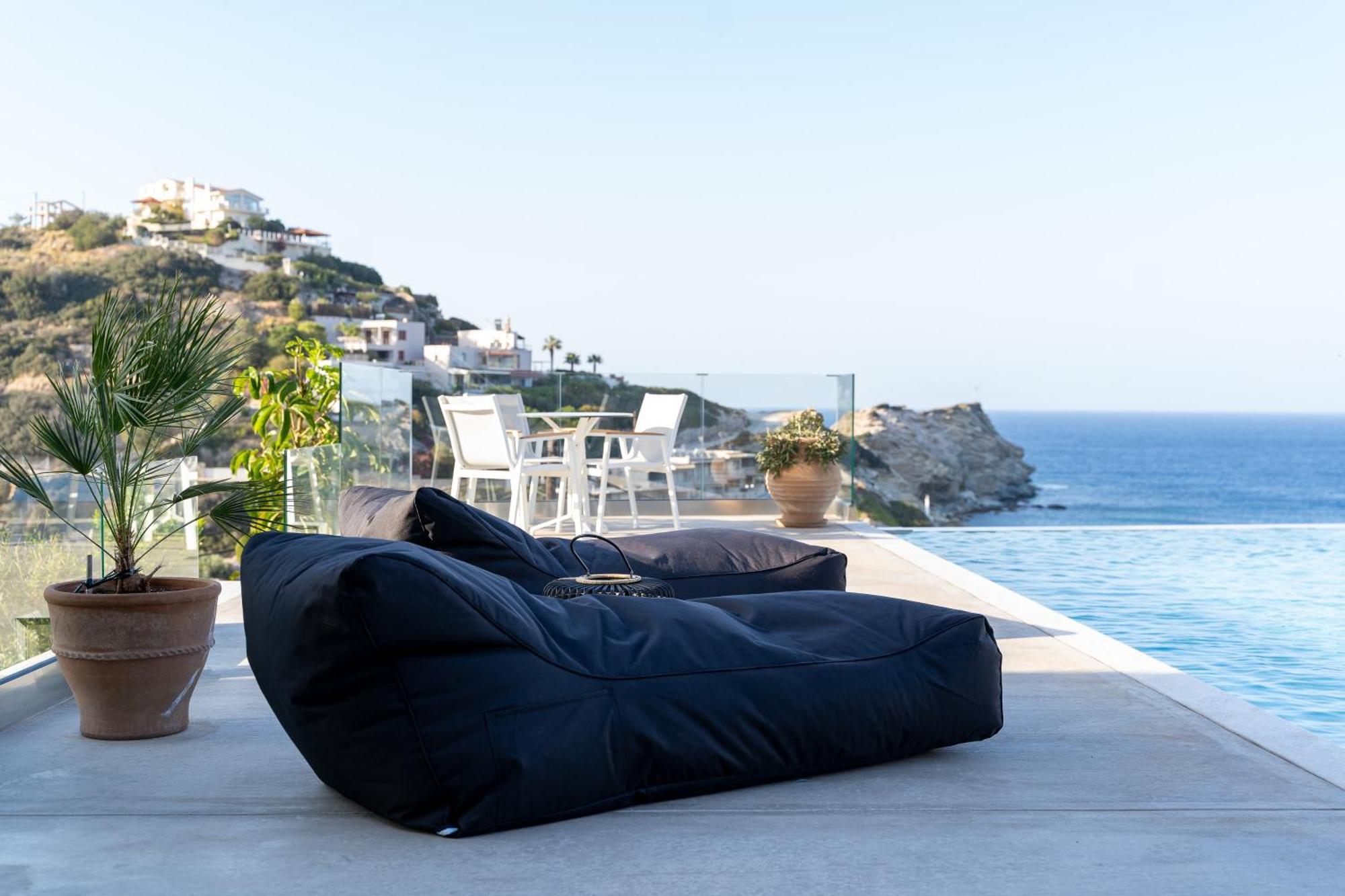 Amazing View Villa Aliki With Infinity Pool & Spa Ligaria  Bagian luar foto
